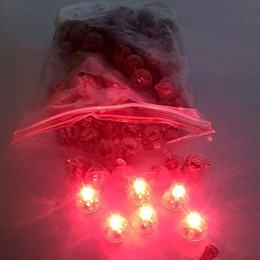 100 шт мини круглый цветной светодиодный день Святого Валентина Вспышка шар лампа шар светильник бумажный фонарь воздушный шар светильник вечерние украшения