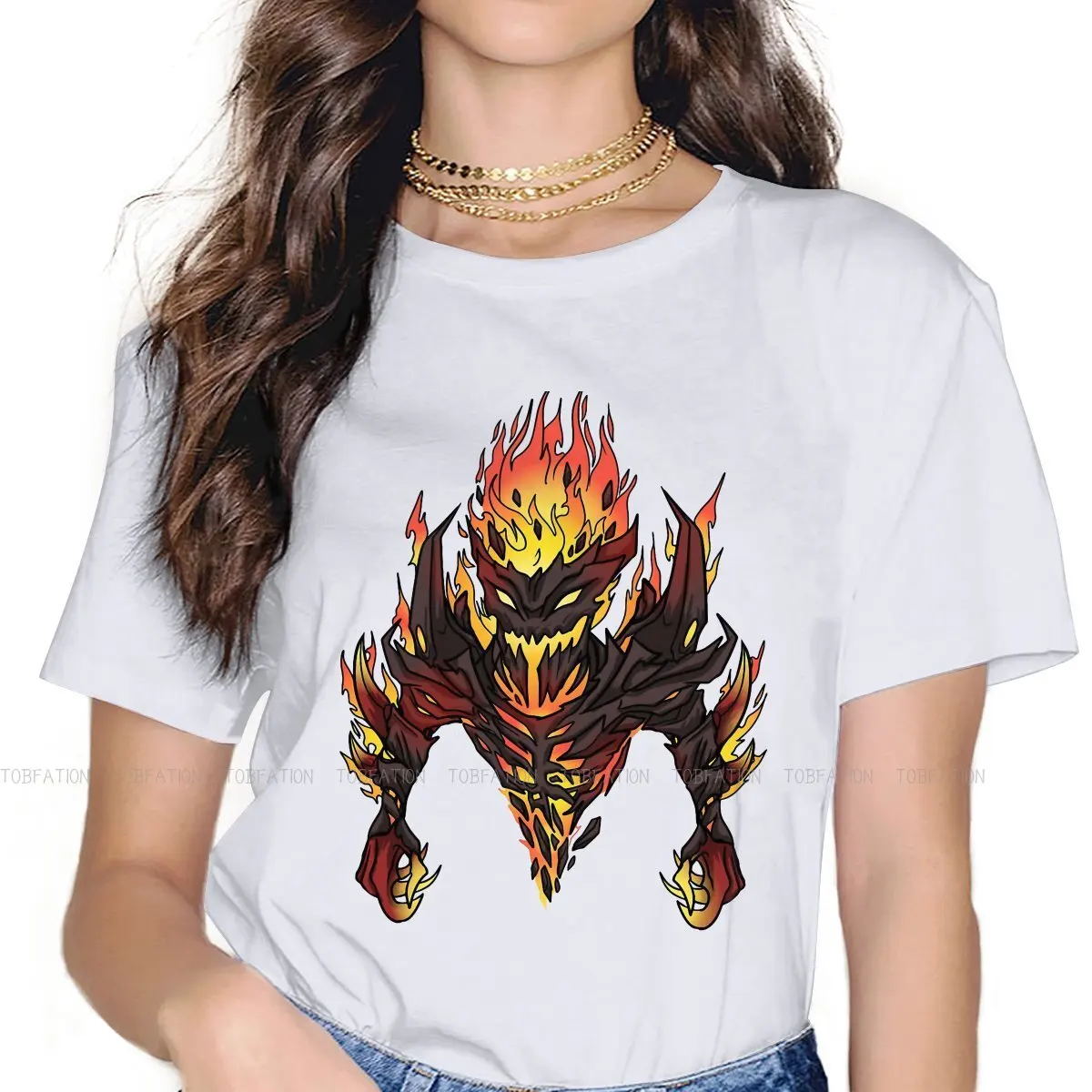 Футболка Dota MOBA с поддержкой основной игры героев, футболка для девочек, женские топы Shadow Fiend, графические кавайные футболки, женская футболка