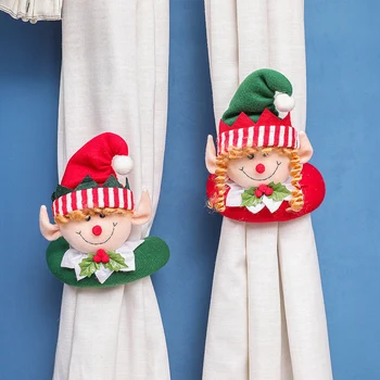

2020 Christmas Curtain Buckle Doll Decor Ornament Christmas Decorations for Home Noel Natal Navidad 2021 Happy New Year Gift