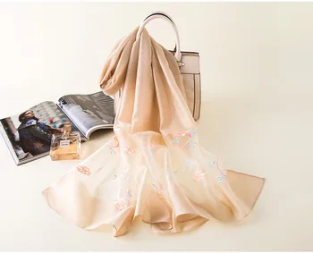 

translucent fold gradual change Silk Scarves Voile Lace Pretty pattern Tulle brushed wraps Beach Stoles Silk Feeling банданы