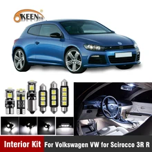 12XCanbus W5W Led Bulb Car Interior Light Kit For Volkswagen VW for Scirocco 3R R  license Plate Map Dome Lamps Car accessorie