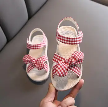 

2020 Cute Bow tie Toddler Girl Sandals Summer Kids Shoes Flat With Mary Jane Shoes for Princess Party Children Sandals