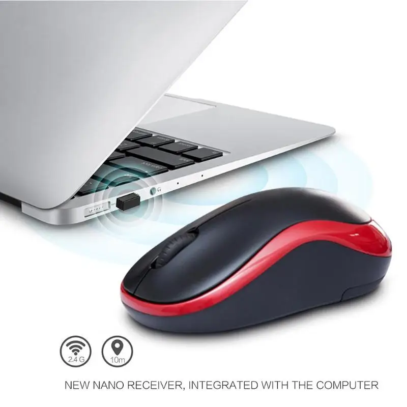 Lotech mouse M186 оптический, эргономический 2,4 ГГц беспроводной USB 1000 dpi Мыши 2,4 ГГц Беспроводная технология подключения