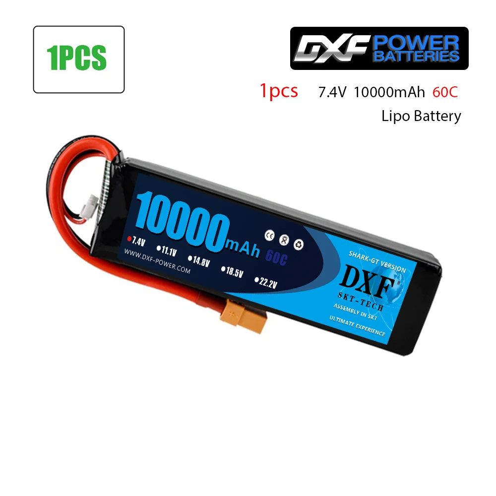 Литий-полимерный аккумулятор DXF 2S 7 4 в 10000 мАч 60C 120C HV для радиоуправляемого