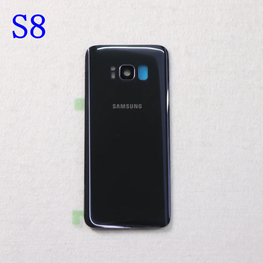 Samsung задняя Батарея Крышка для samsung Galaxy S8 G950 SM-G950F G950FD S8 плюс S8+ G955 SM-G955F G955FD сзади Стекло чехол - Цвет: S8 gray