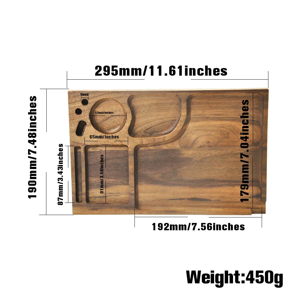 Plateau à rouler en bois de noyer naturel, 218MM, convient au cône ou au  papier de roulement King Size - AliExpress