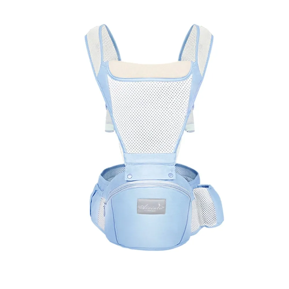 Регулируемый 0-36 м дышащий эргономичный Детский рюкзак для переноски, портативный детский слинг, Хлопковая Сумка-кенгуру для новорожденных - Цвет: Blue
