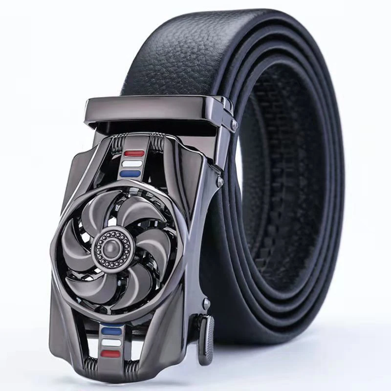 Time Is Running Windmill Men's Belt 2021 New Transfer Belt Fashion Trend Young And Middle-Aged Fashion Jeans Belt High Quality