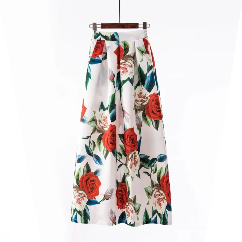 Весенняя и осенняя юбка ретро с узором в горошек ретро большой принт юбка-американка Harajuku Повседневная модная женская плиссированная юбка - Цвет: 1