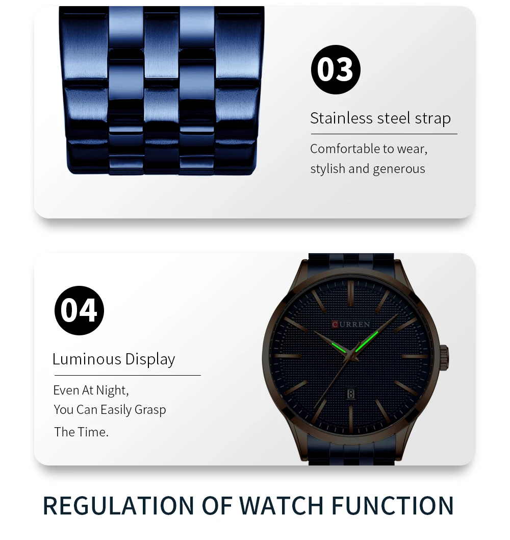 CURREN новые роскошные Брендовые мужские часы полностью стальные деловые наручные часы водонепроницаемые кварцевые мужские часы Relogio Masculino