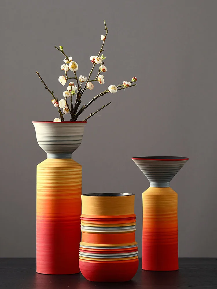 

Northern Europe Ins Originality No Lan Dee Colour System Ceramics Guichenoti Vase A Living Room Table Tea Table Dried Flowers