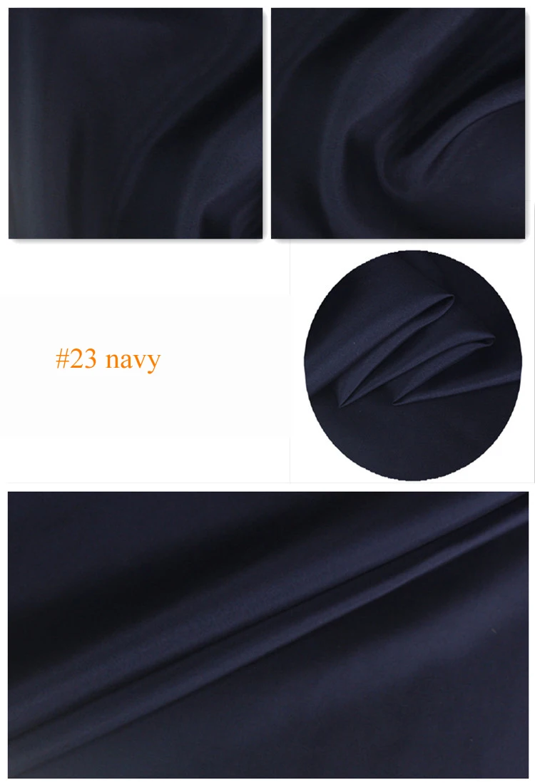 Чистый шелк тутового шелкопряда подкладка ткань habutai Tissu - Цвет: 23 navy
