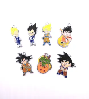 

100 PCS Cartoon Dragon Ball Z Charm Necklace/Bracelet/Earrings Pendants DIY Jewelry Making Accessories K80