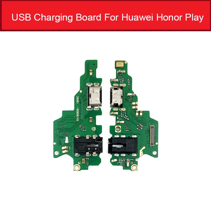 Зарядное устройство USB Jack Плата для Huawei Honor 8 Lite Pro 9 9i 10 20 20i Play V8 V9 V10 V20 зарядный порт Соединительная плата замена - Цвет: For Honor Play