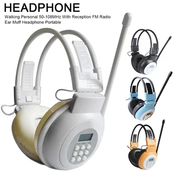 

FM Radio Stereo School Wireless Daily Work Personal With Reception Student 50-108MHz Jogging Portable Walking Headphone Ear Muff