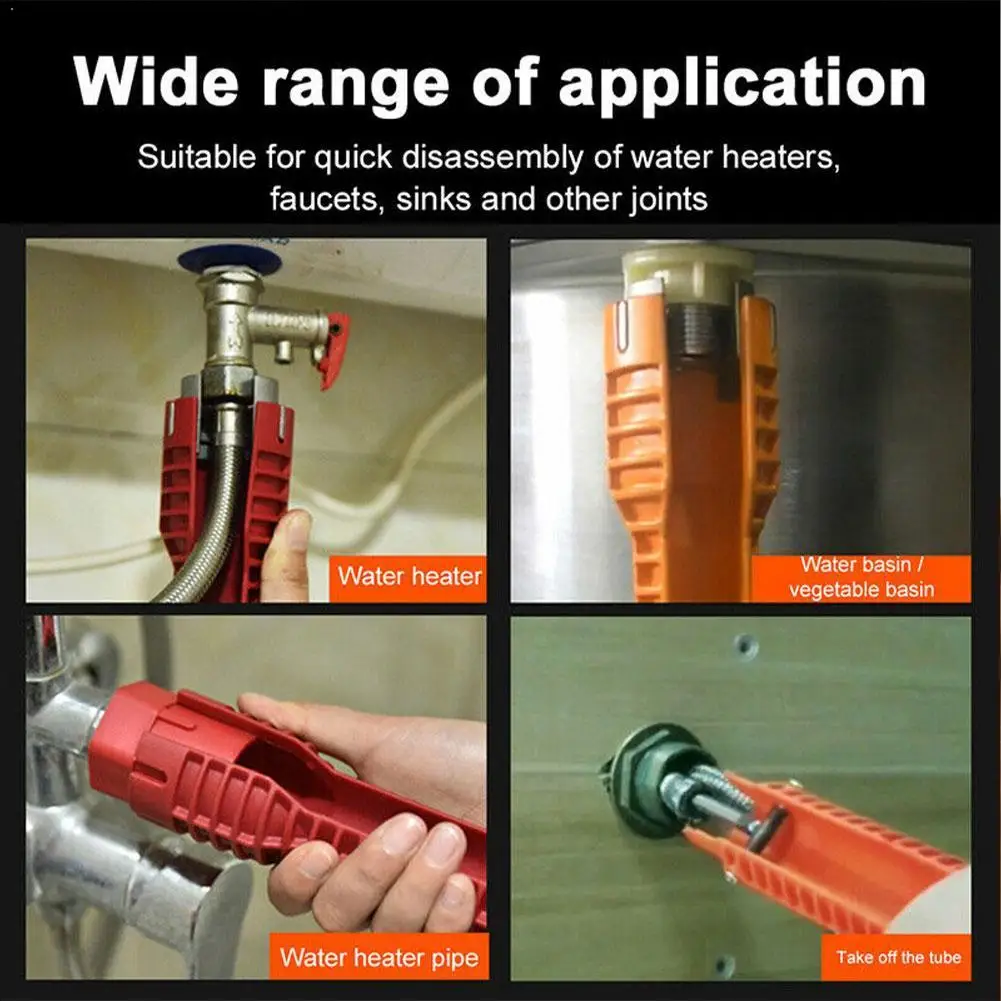 

Multifunctional Faucet and Sink Installer Wrench Anti-Slip Wrench Tools Tool Handle Tools Home Hand Plumbing F0Y5