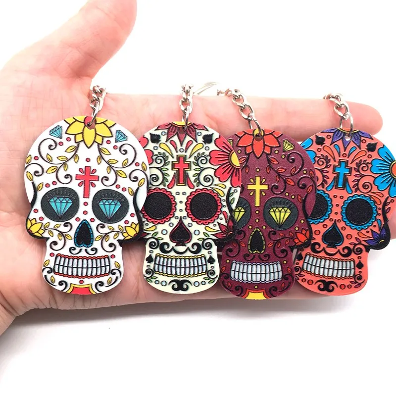 Skull Pendant Silver Key Chain13