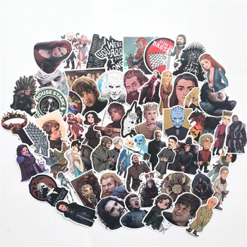 

61pcs/set Game of Thrones Sticker Cosplay Accessories PVC Decal waterproof Cartoon Scrapbook Craft Decor Collect Stickers