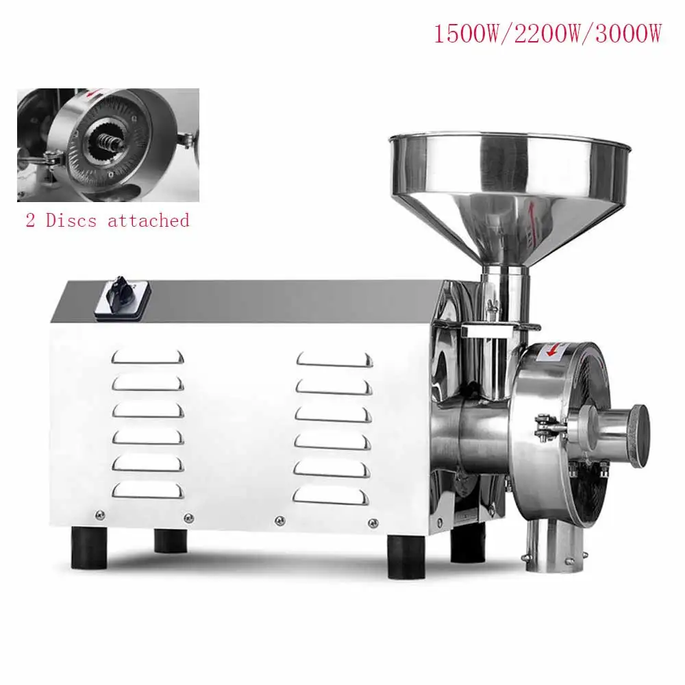 

Commercial Grain Grinder Disc High efficiency Mill Electric Grains Herb Spice Corn Soybean Mix Grinding Machine 220V 110V