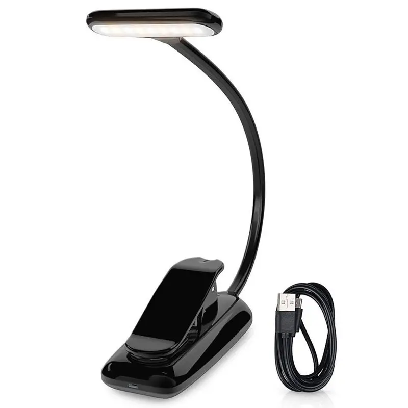 

LED Book Lights, Rechargeable Clip On Light, 3 Lighting Modes, 9 LEDs, Eye Protection Reading Lamp, up to 40 Hours Reading - Per