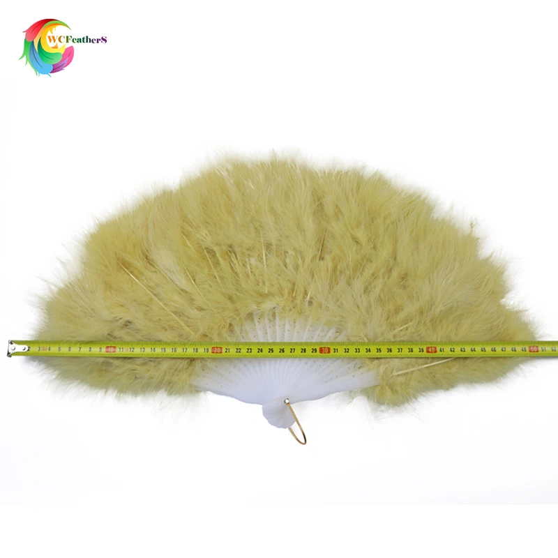 Feather Fan Decoration Feather Fan Beautiful Fold Fan Wedding Stage Carnival Party Home Decor Fluffy Turkey Feather 30*50CM