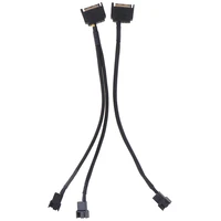 sata כבל שרוול SATA 15pin ל 2 כבלים מחברים מחשב הדרך 3pin 4pin מאוורר Power Adapter כבל מאריך חוט חוט שימושיים (5)