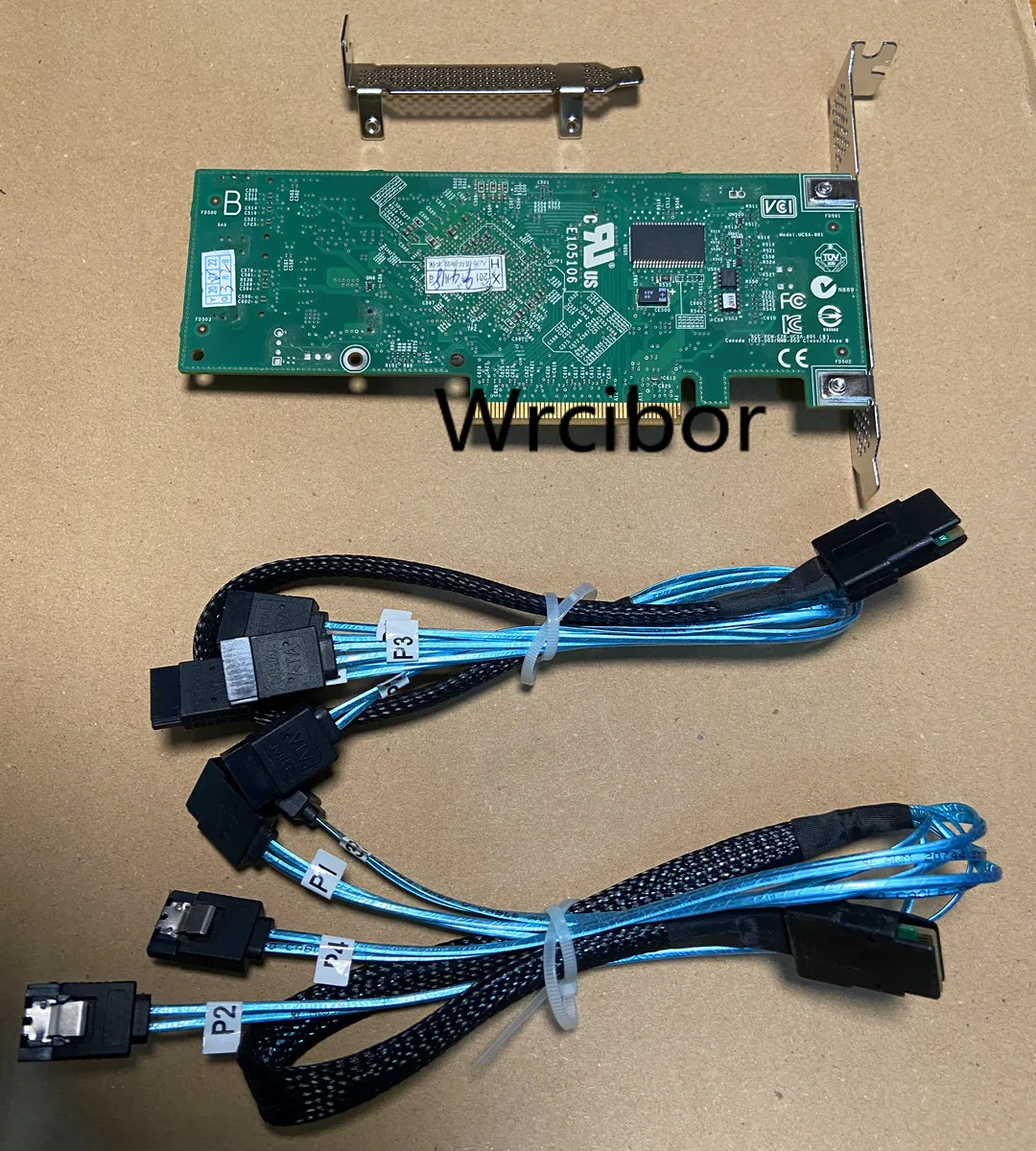 Sata Sas Hba Controlador Usado Cabos Controlador Original 6gbps Pcie x8 Lsi 92408i M1015 Sff9087 to 7-pin Cabos Sata Dell-h310 - Imagem 3