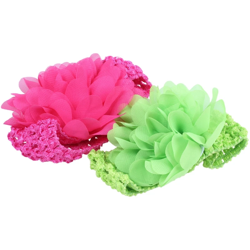 10 штук; повязка на голову для маленьких девочек; цветочный узел из шифона для волос