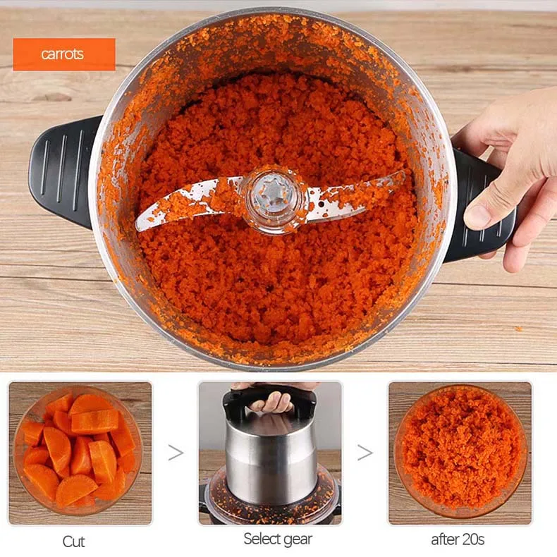 Промышленная Мясорубка 6L электрическая мясорубка из нержавеющей стали автоматическая машина для измельчения мяса высококачественный