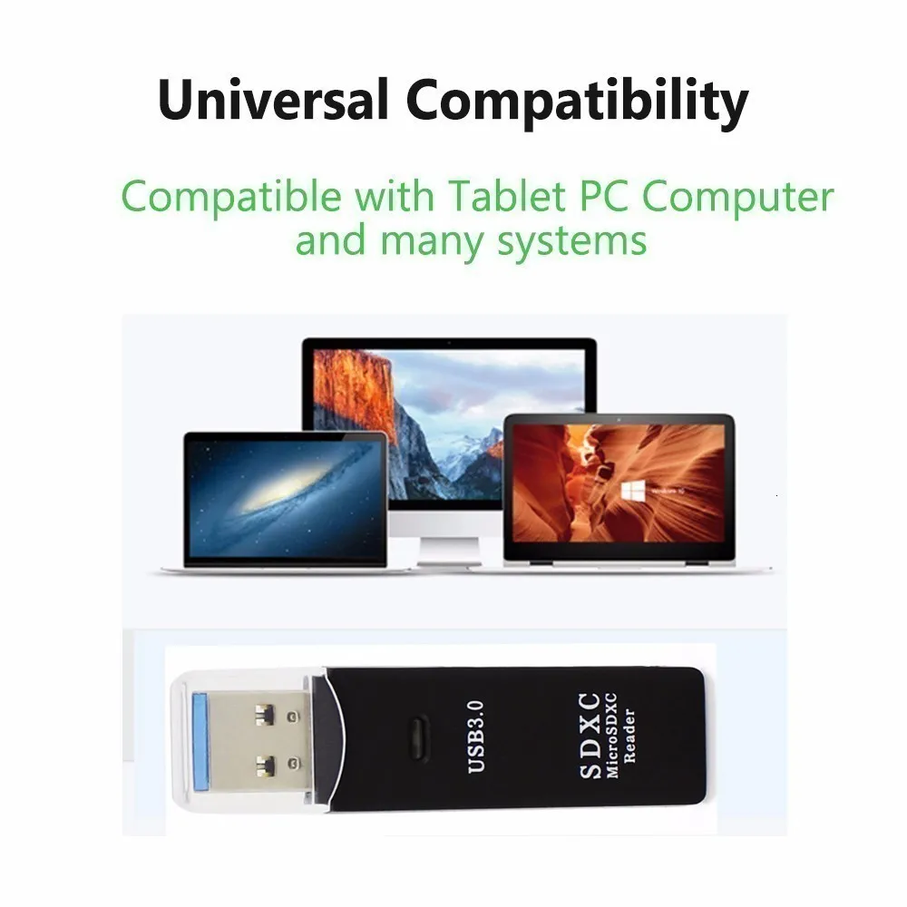 CHYI Micro Usb 3.0 SD Card Reader Mini Combo Computer Accessories Multi Memory CardReaders Usb3.0 High Speed Adapter For Laptop