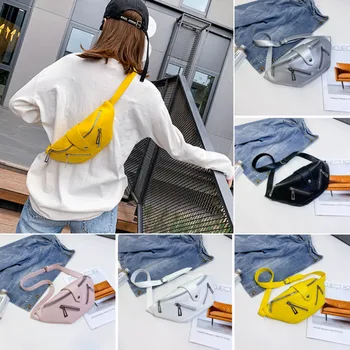 

US STOCK Fashion Women PU Leather Shoulder Chest Bum Bag Waist Bag Waist Fanny Belt Bag