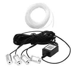 Bande lumineuse LED RGB 6 en 1 8M, éclairage d'ambiance pour voiture, lumière d'ambiance, contrôle par application, DIY, musique 