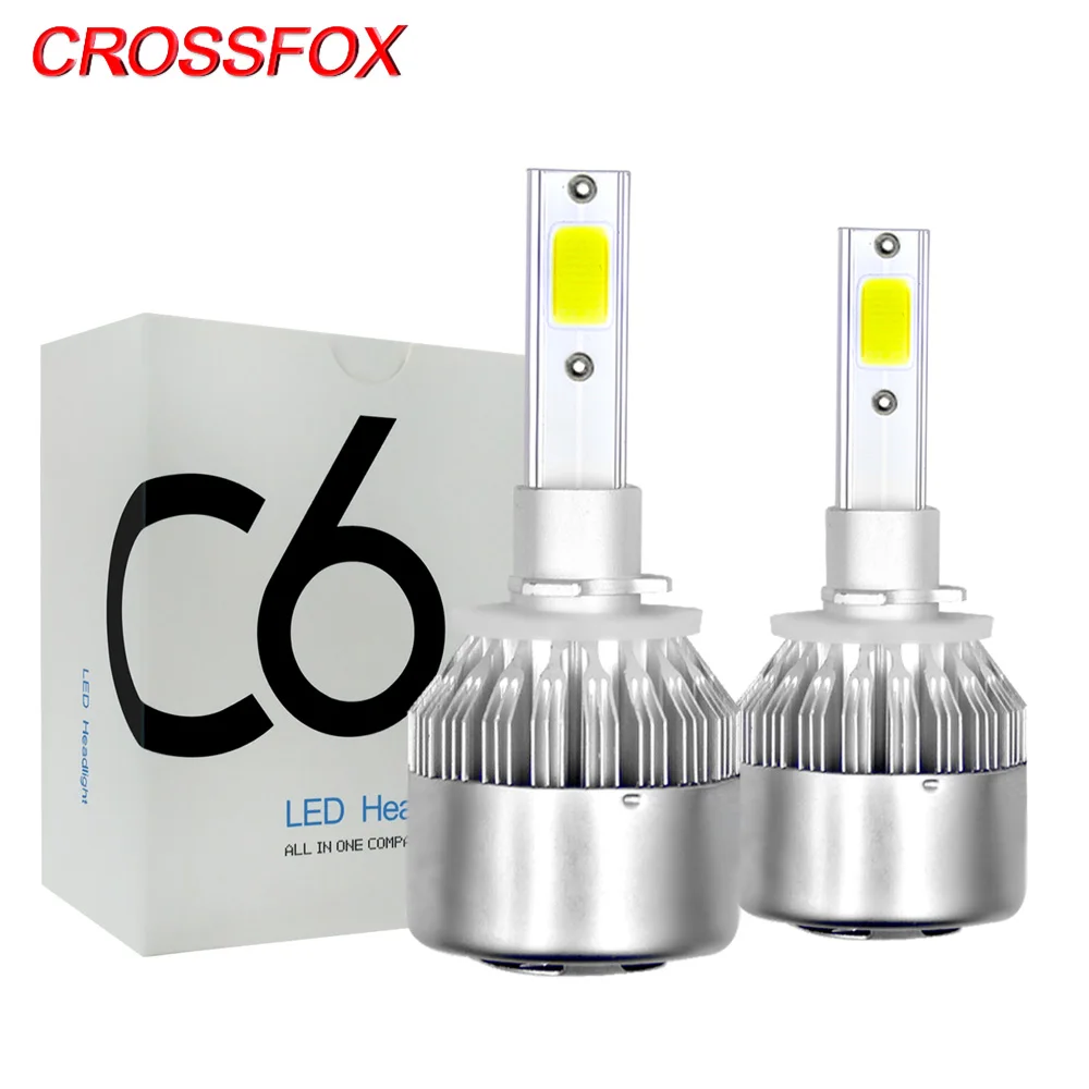 Автомобильные фары CROSSFOX H7 светодиодный H4 H1 H3 H11 H8 H9 880 9005 HB3 HB4 9006 H13 9004 9007