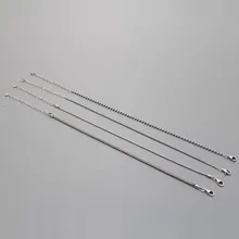 YISHI S925 чистого серебра Окрашенный черный для старой кукурузной цепи цепочка, круглые бусины цепочка из змеиных костей лисий хвост цепи браслет