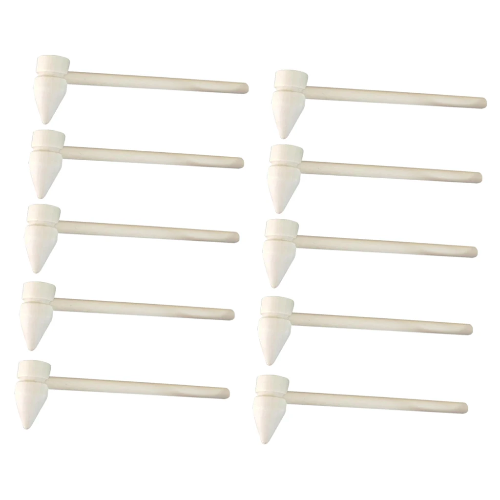 10Pieces MINI NATURAL WOOD MALLETS WOODEN HAMMERS FOR DIY JEWELRY MAKING TOOLS