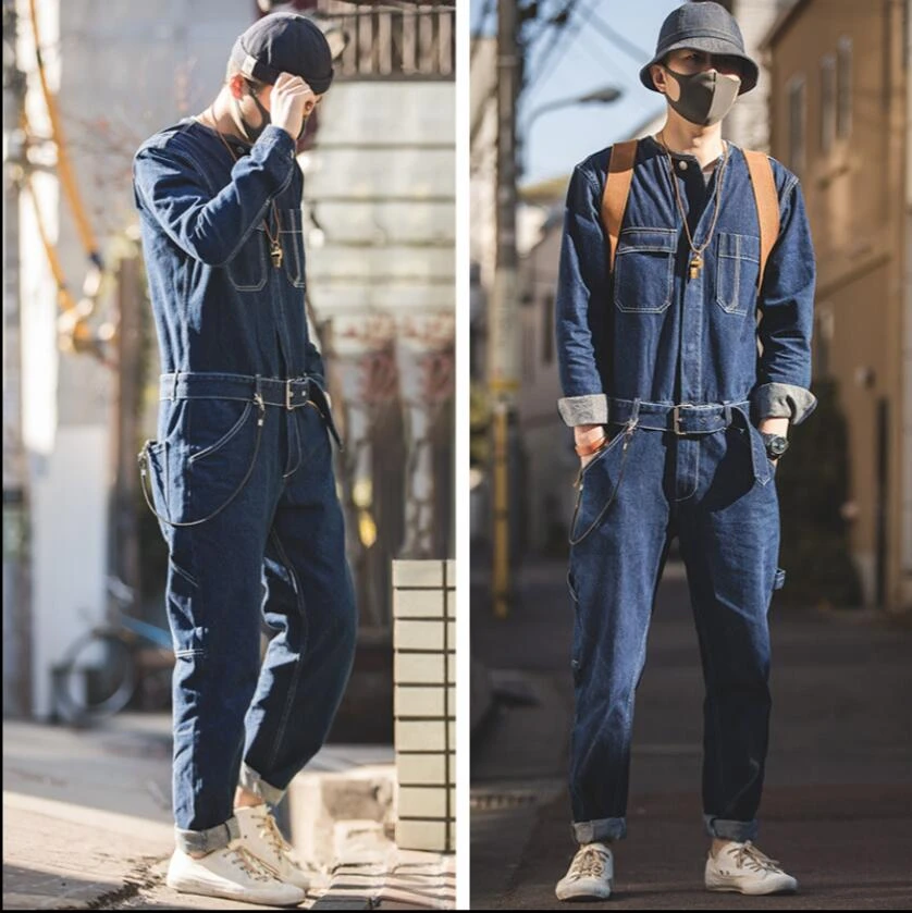 denim jumpsuit men's