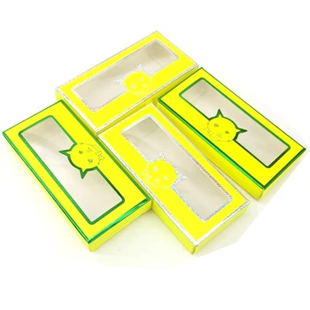 

New Cartoon holographic 3D Mink lashes box 50pcs soft paper eyelashes packaging for 10mm-25mm false eyelashes make up glitte