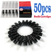 

50pcs RL/RM/M1/M2/RS Professional Semi Permanent Sterilized Makeup Tattoo Needle Cartridges Tattoo Gun Supplies for Liner Shader