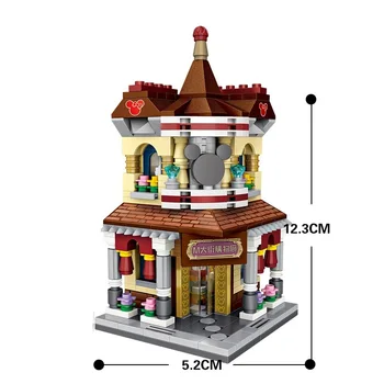 

Mini City View Scene Building Blocks Shopping Store Miniature Diamond Bricks Model DIY Assembly Plastic Toys For Children 1632
