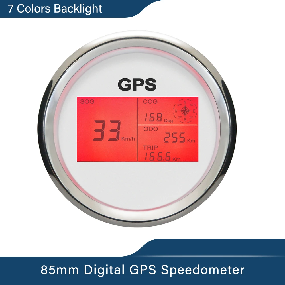 Universal GPS Speedometer Digital LCD Speed Gauge Odometer Course with