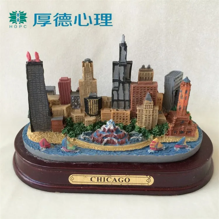 U.S Chicago Block Building Model Creative Resin Crafts World Famous Landmark Tourism Souvenir Gifts Collection Home Decor | Дом и сад
