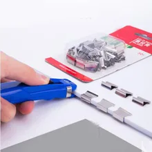 Креативный канцелярский металлический толкатель большой емкости 40 клипер для бумаги фиксированные зажимы степлер зажим для переплета