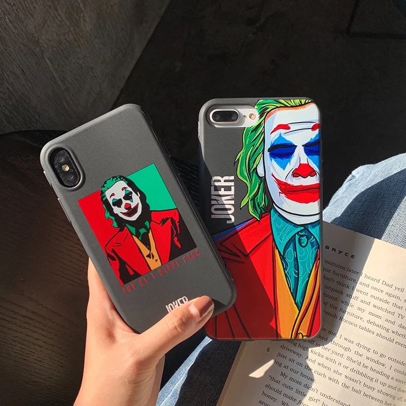 

Personality Painting Joker Boy Phone Cover Case For Iphone X 11 12 Mini Pro Xs Max Xr 10 8 7 Plus Se 2 Luxury Soft Coque Fundas