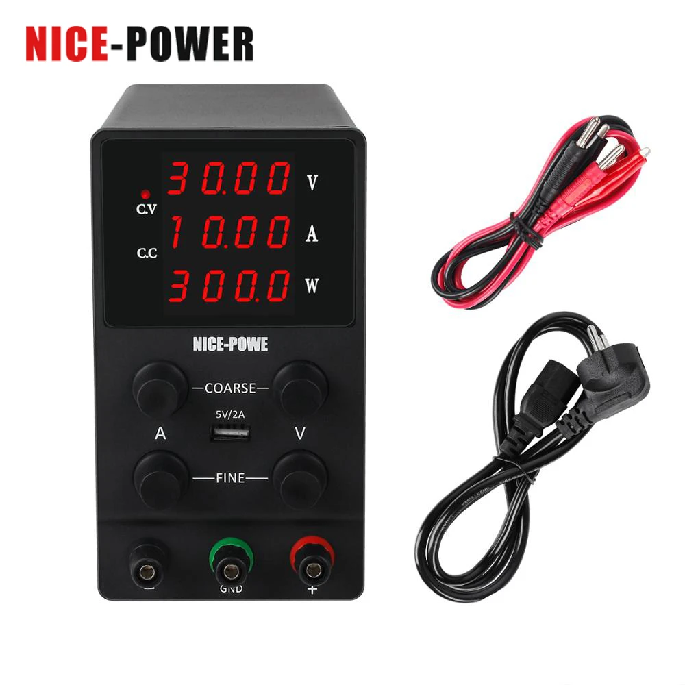 4Digits Switch Lab DC Power Supply Adjustable Digital Display Laboratory Power Source 60V 5A 30V 10A 0.001A 0.01V 0.001W 120V 3A