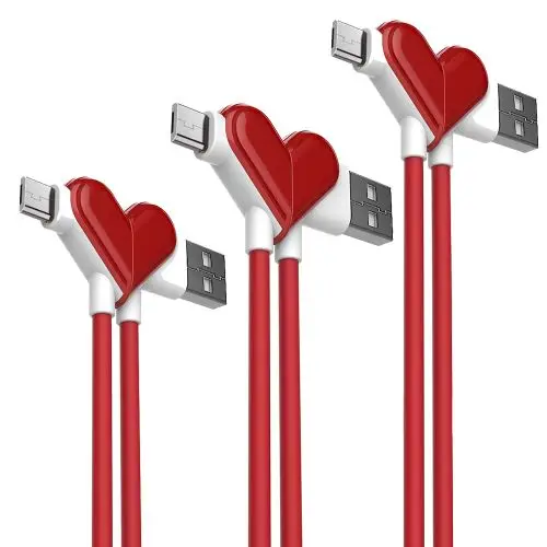 Madevil в форме сердца кабель для быстрой зарядки micro usb кабель для мобильного телефона Lenovo Huawei xiaomi vivo samsung кабель для синхронизации данных - Цвет: three data cables