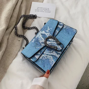 

2020 fashion brand women's shoulder bag snake bag PU leather women's handbag women's luxury messenger bag women's bag wholesale