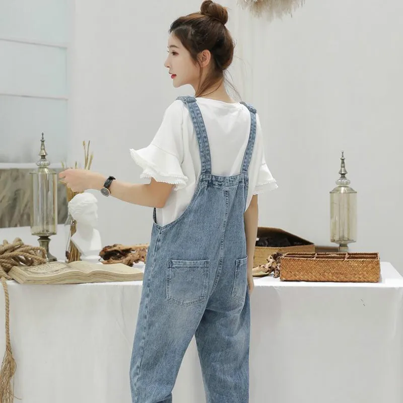 Denim Jumpsuits Women Spring Basic 