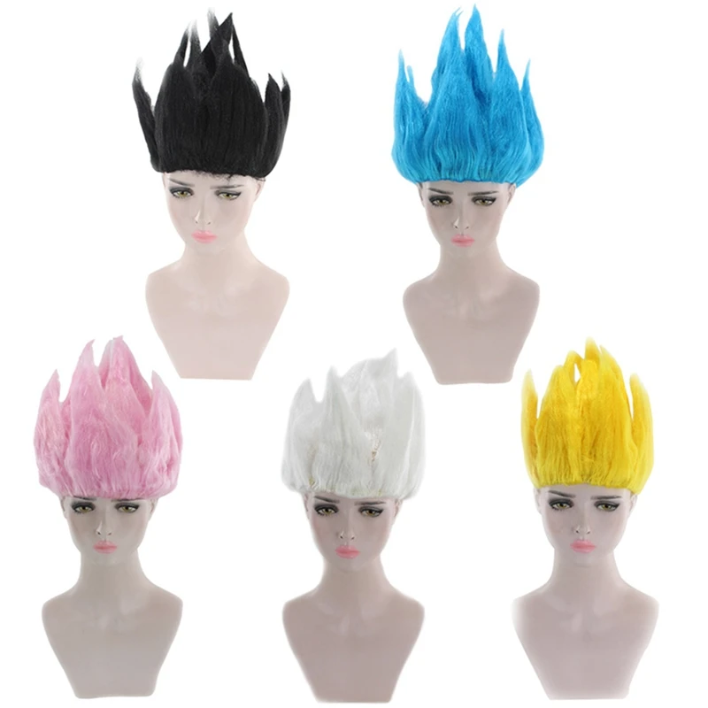 

Dragon Ball Z Cosplay Wig Goku Anime Party Dress Up Costume Black Blue Yellow Pink White Wig Kids Boys Girl Carnival Party Decor