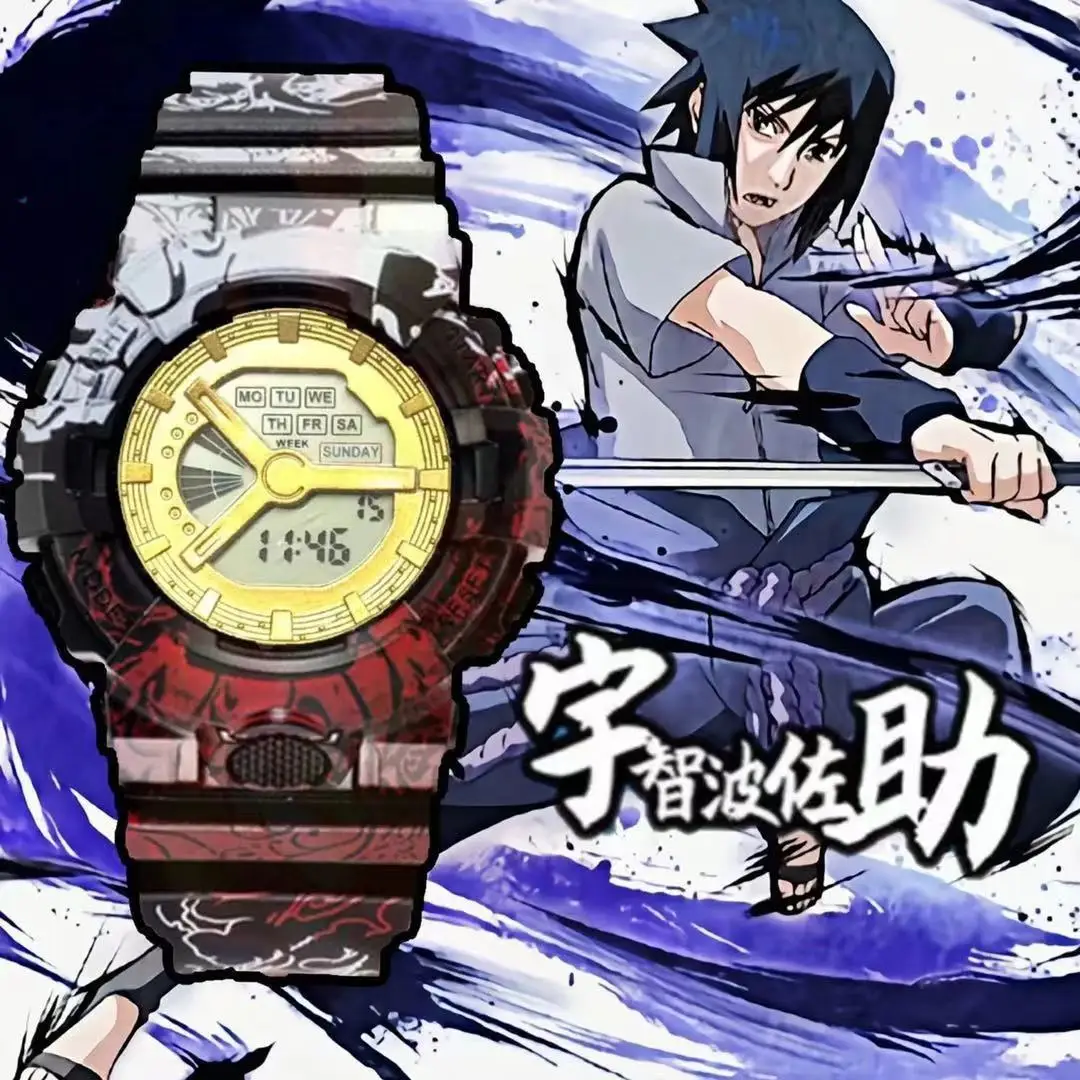 Action Naruto Electronic Watch Toys For Children Sasuke Sakura Itachi Cos Watches Male And Female Students Creative Gift Toys