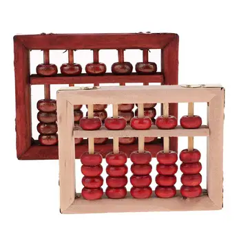 

Classic Wooden 5 Digit Abacus Chinese Calculator Frame Arithmetic Math Education Tool Kids Educational Toys for Children Gift